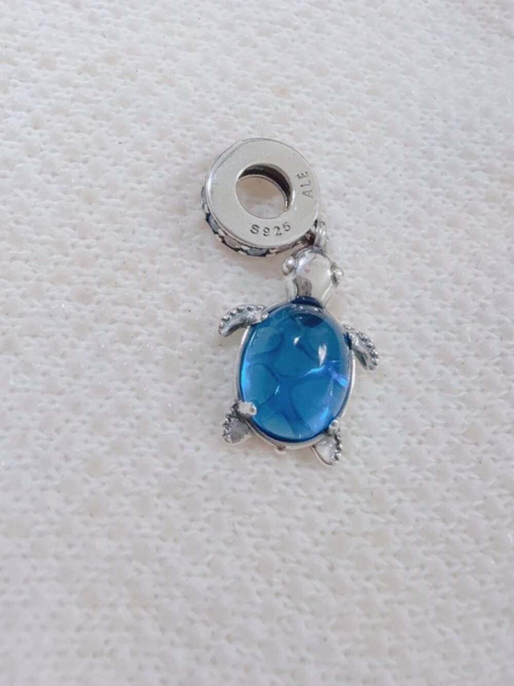 Blue Murano Sea Turtle Dangle Charm Silver Charm For Pandora Bracelet Necklace - Picture 6 of 7